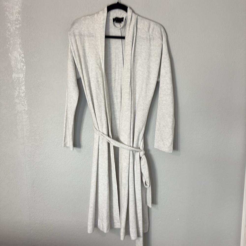 Hatch Gray and Cream Ribbed Robe - Picture 2 of 6